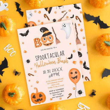 Cute Halloween Invitation by Girly Trend